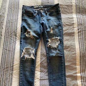 Distressed Denim Skinny Jeans